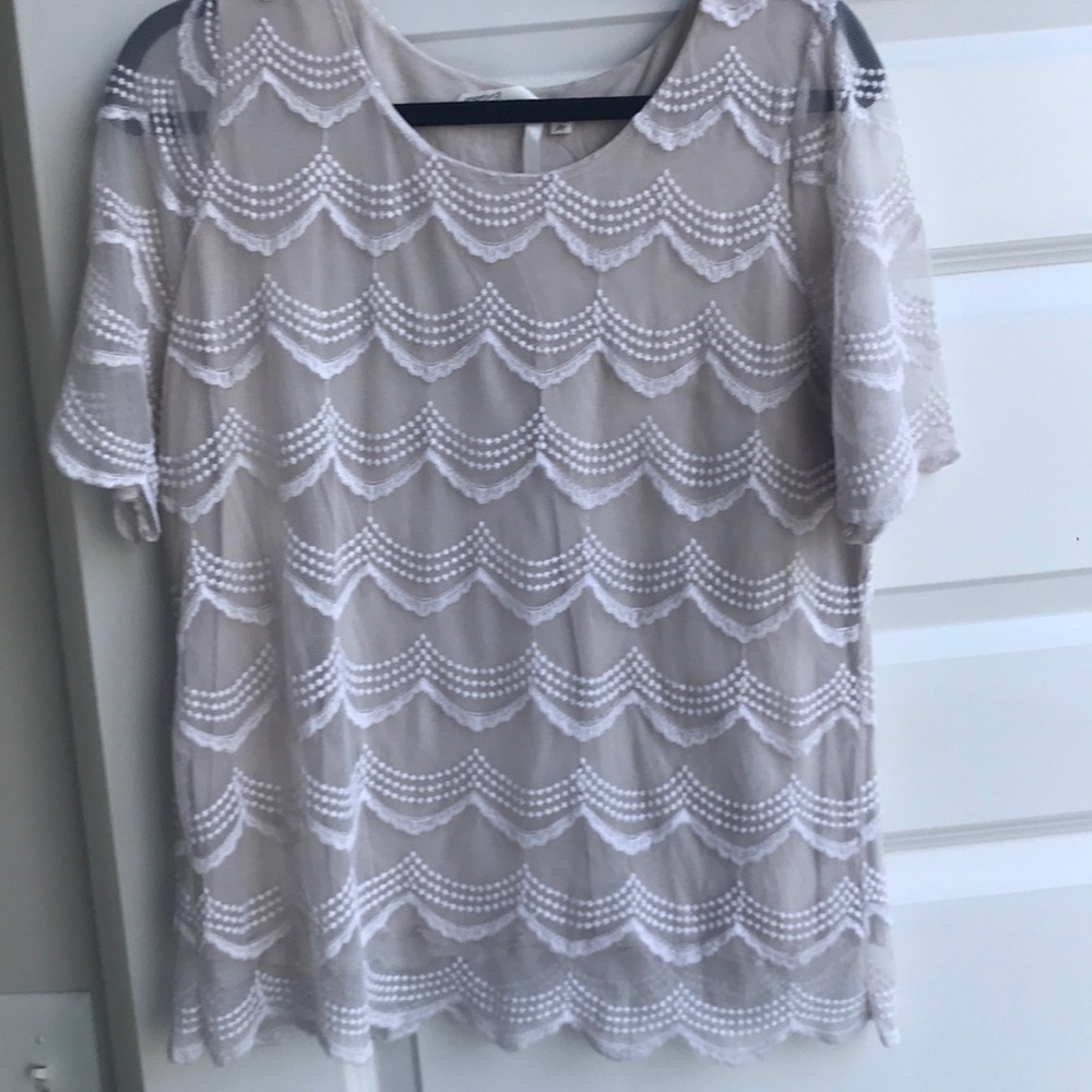 Lace overlay bellatrix top